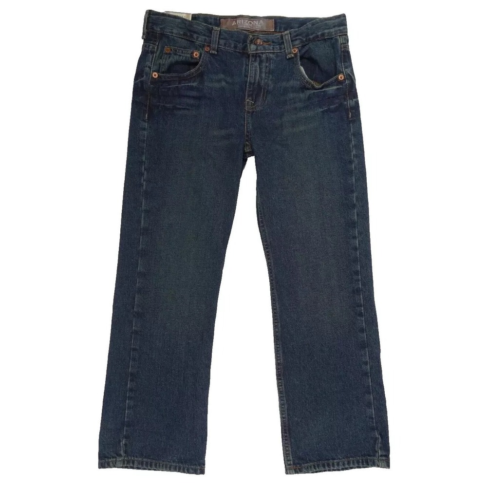 Arizona Jeans Boys 14 Husky Vintage Slim Fit Adjustable Waistband Denim Pockets